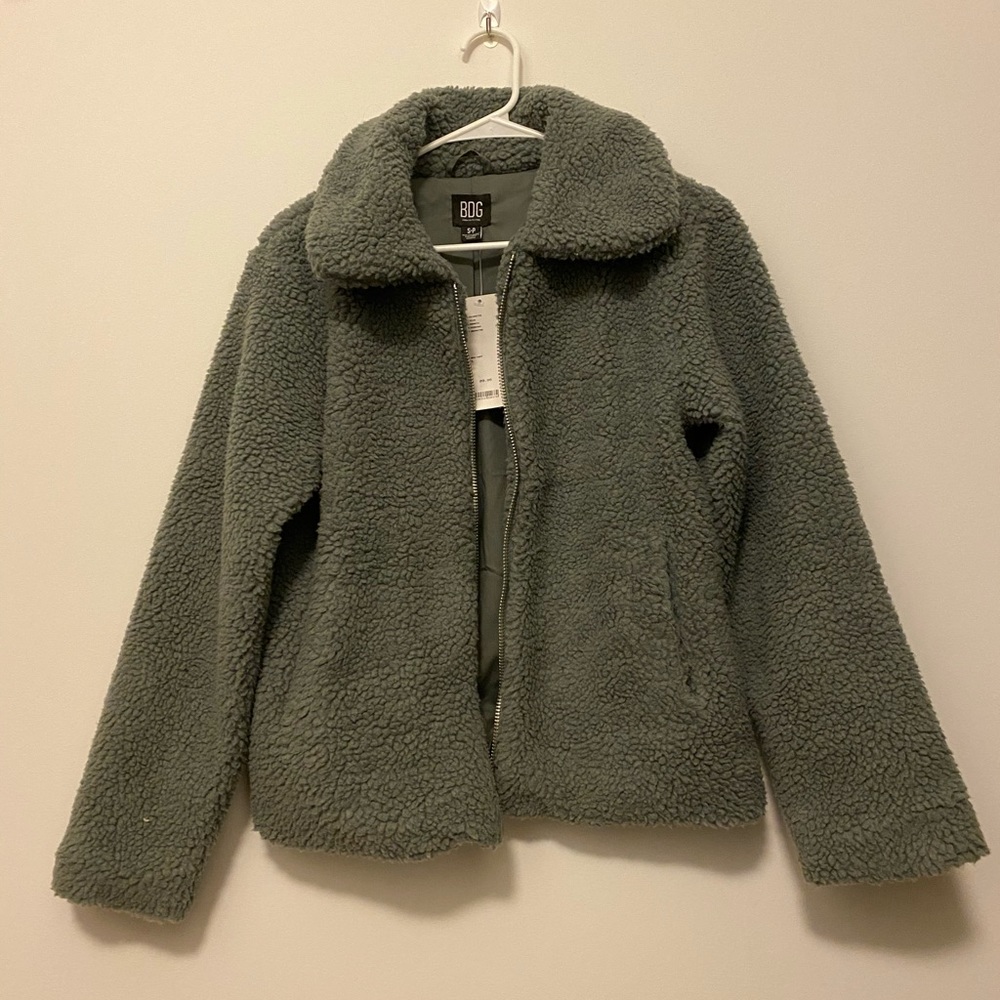 BDG Urban Outfitters fluffy teddy coat